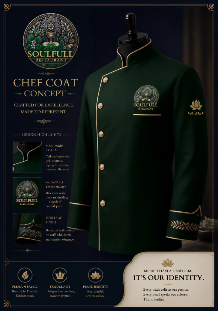 Heritage Chef Coat — Forest