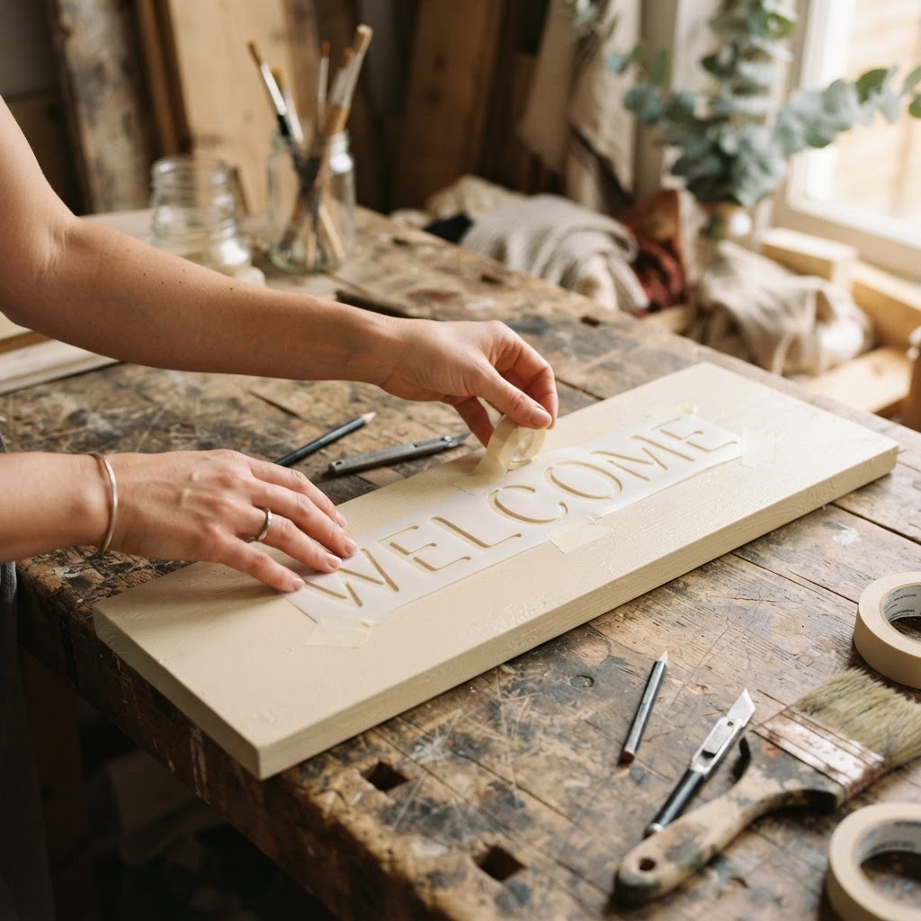 Step 4: Position the Letter Stencils
