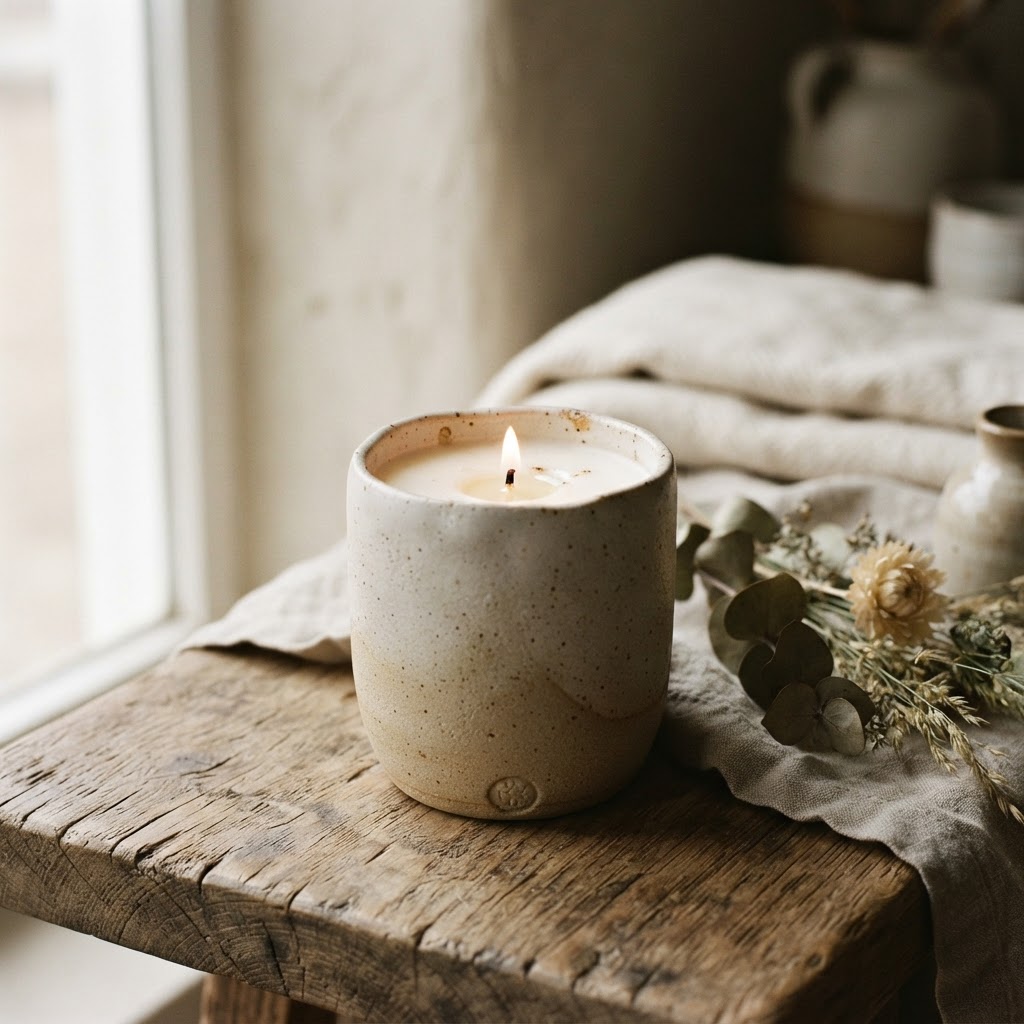 Pouring a Natural Soy Candle