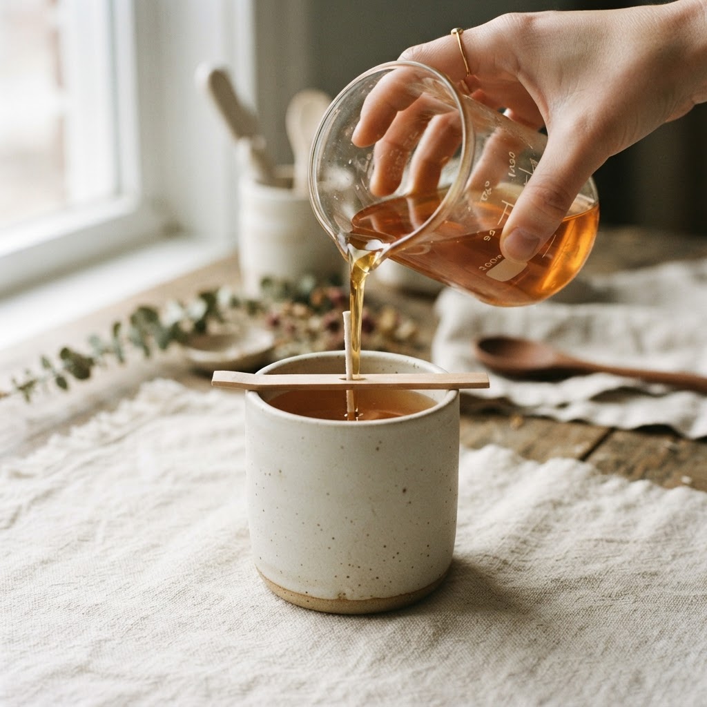Step 5: Pour the candle