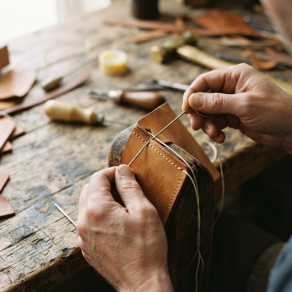 Step 5: Saddle Stitch the Wallet