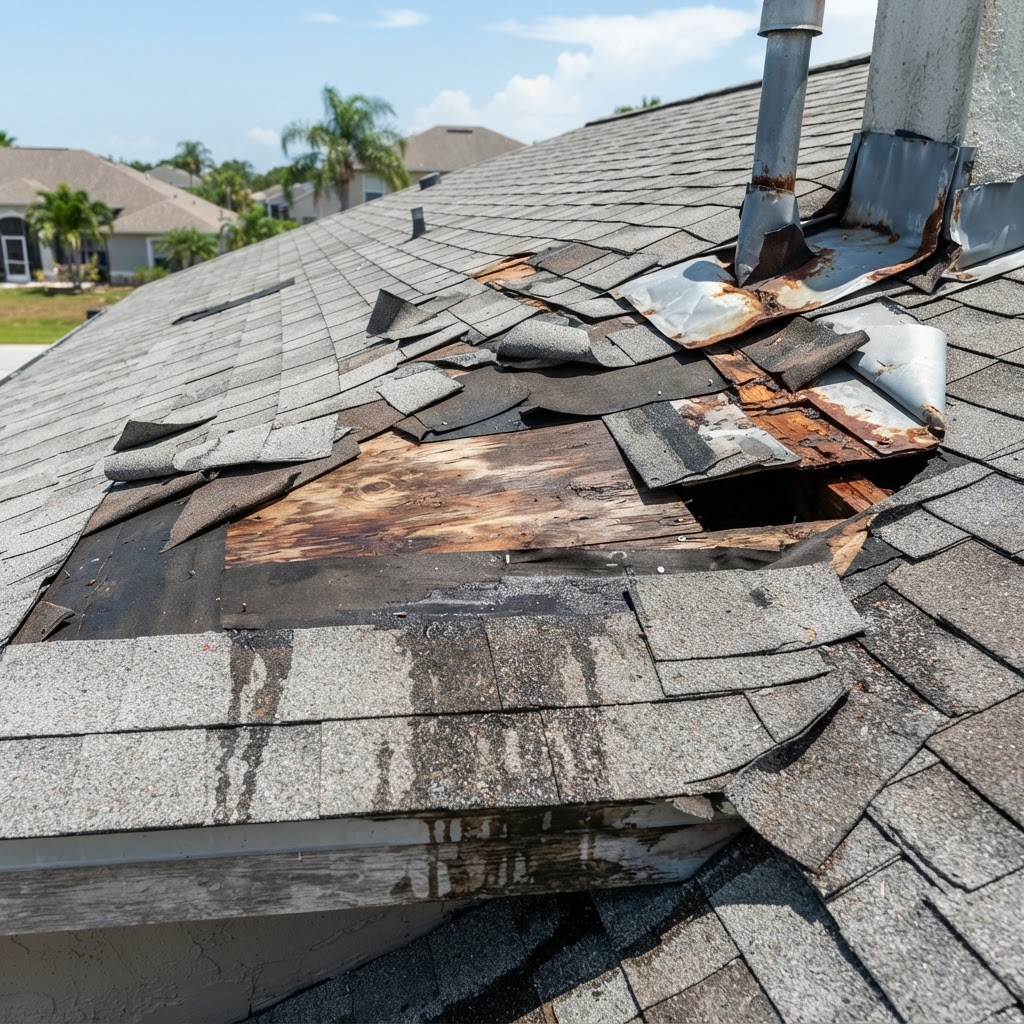 Roof repair after storm damage