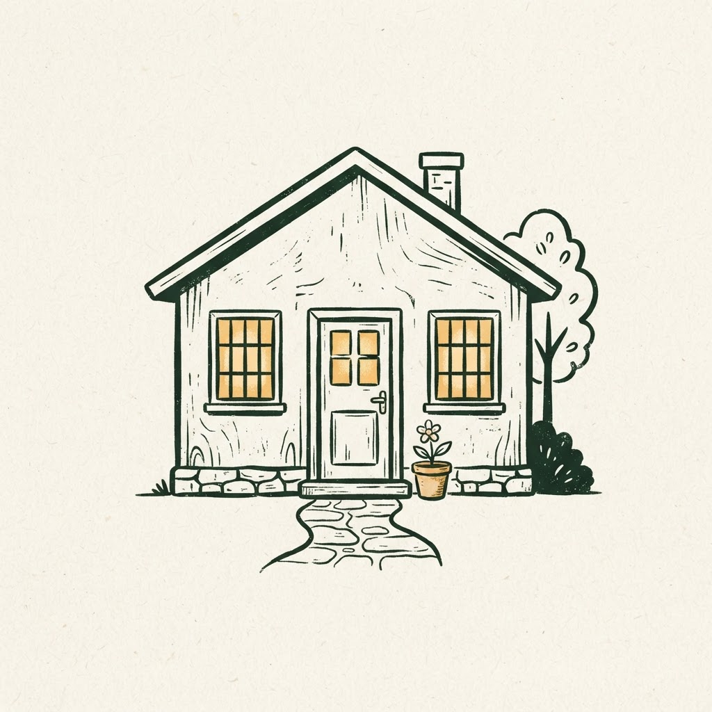 A cozy house illustration