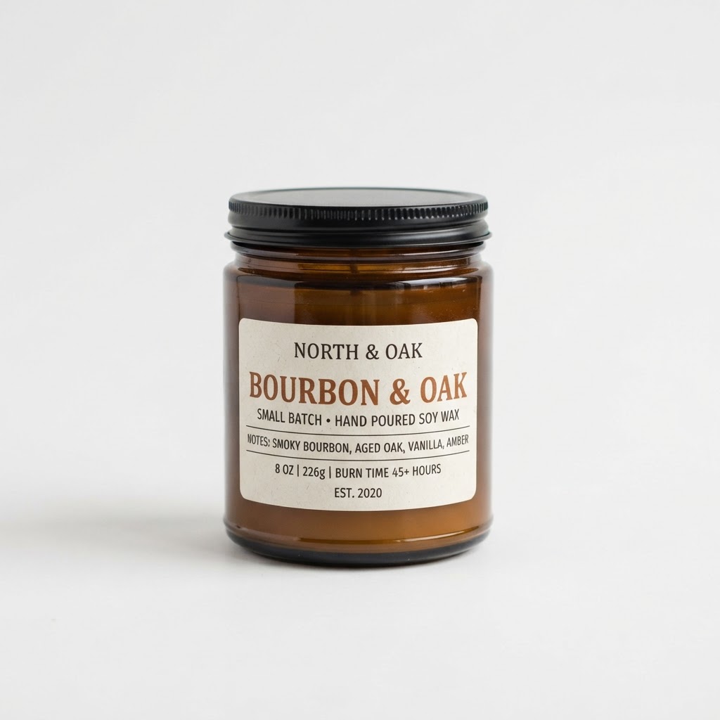 Bourbon & Oak Soy Candle