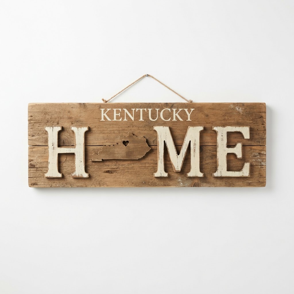 Rustic Kentucky Home Sign