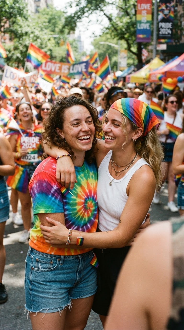 Tie-Dye Rainbow Tee - Pride DIY outfit idea
