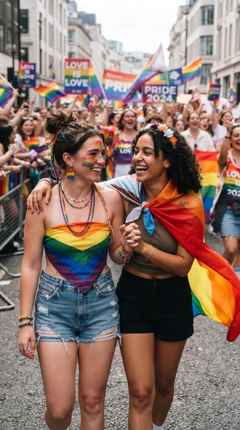 Pride Flag Bandana Top - Pride DIY outfit idea