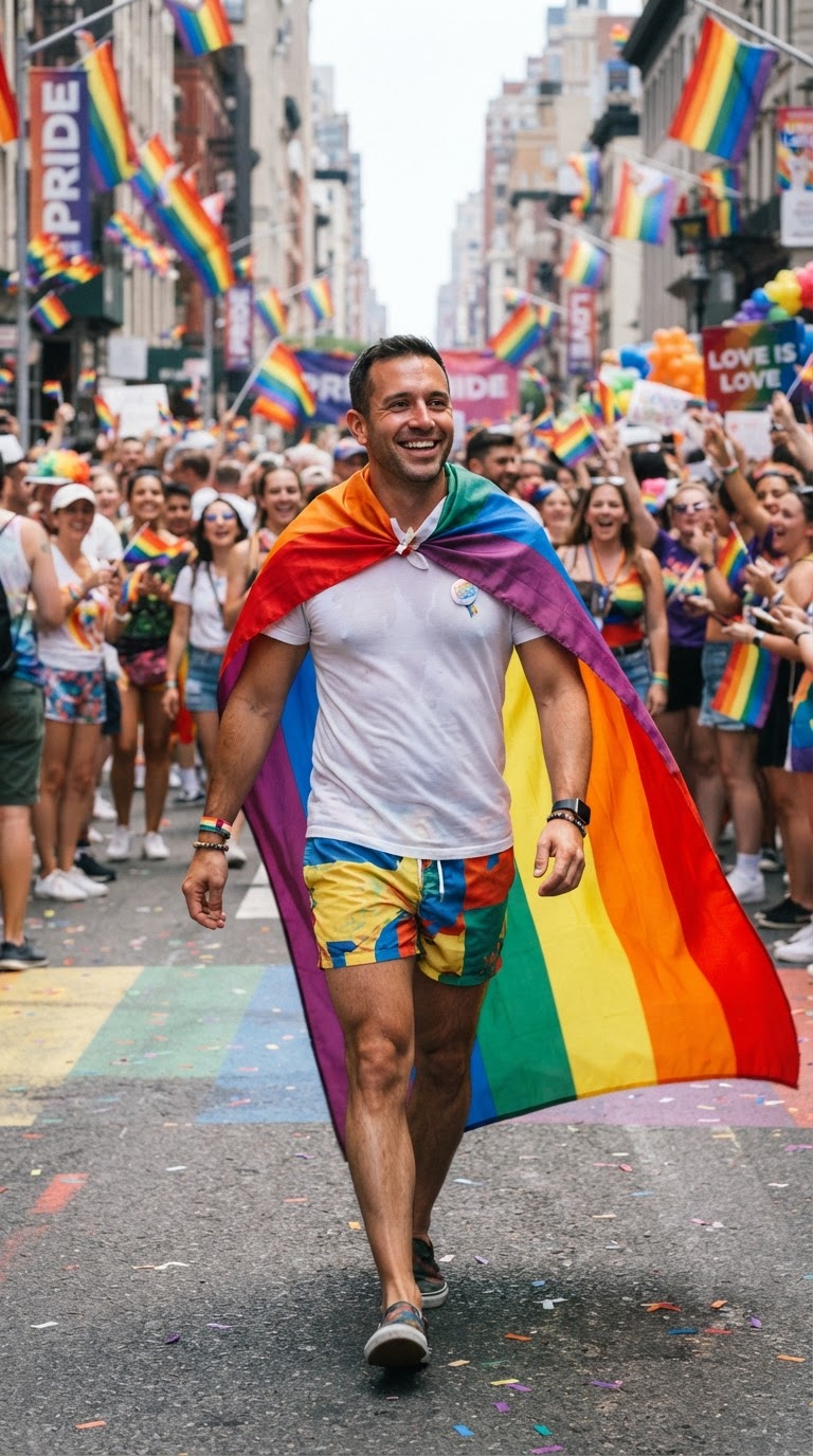 Pride Flag Cape Ensemble