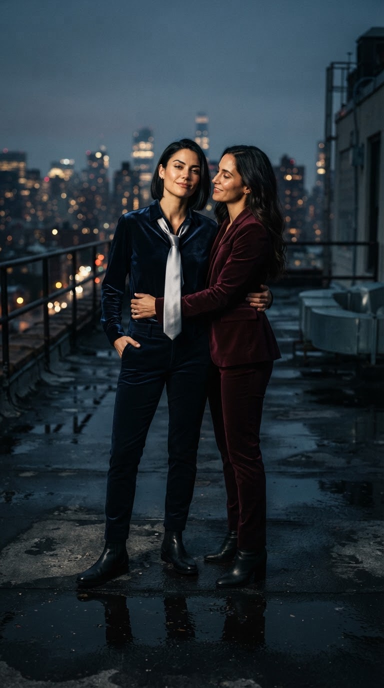The Monochromatic Velvet — gay pride outfit inspiration