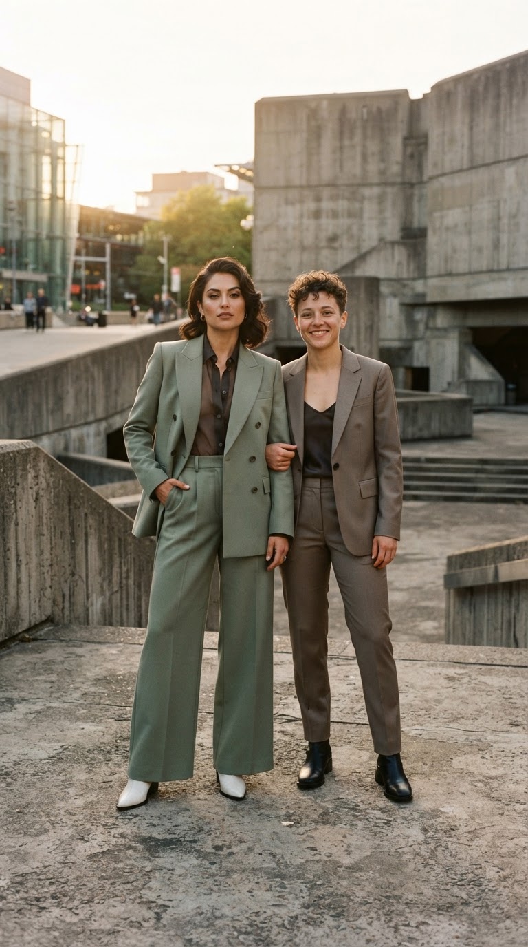 The Architectural Power Suit — gay pride outfit inspiration