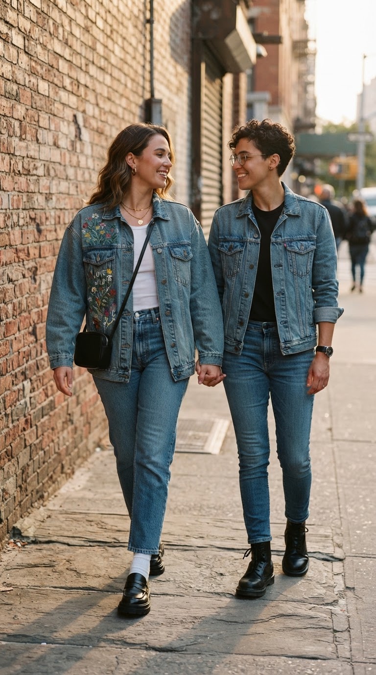 The Heritage Denim Duo — gay pride outfit inspiration