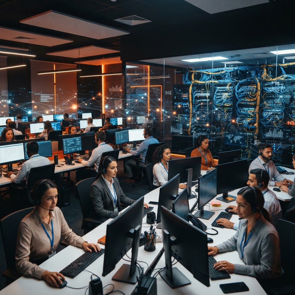 Red VoIP para call centers: optimizar 300+ agentes