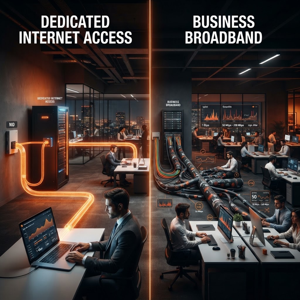 Dedicated internet access vs business broadband: 5 key differences