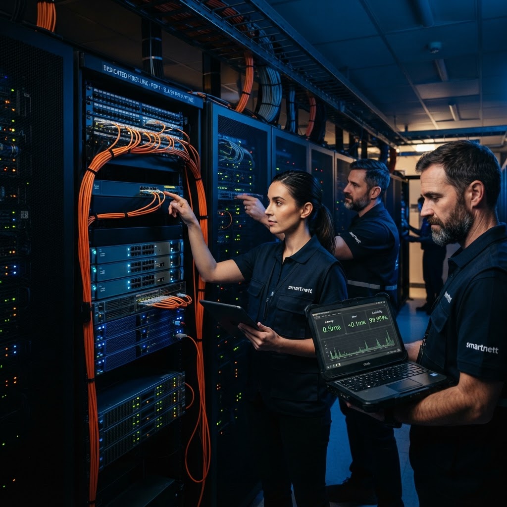 enlace dedicado de fibra optica con sla 99.999: guía 2026
