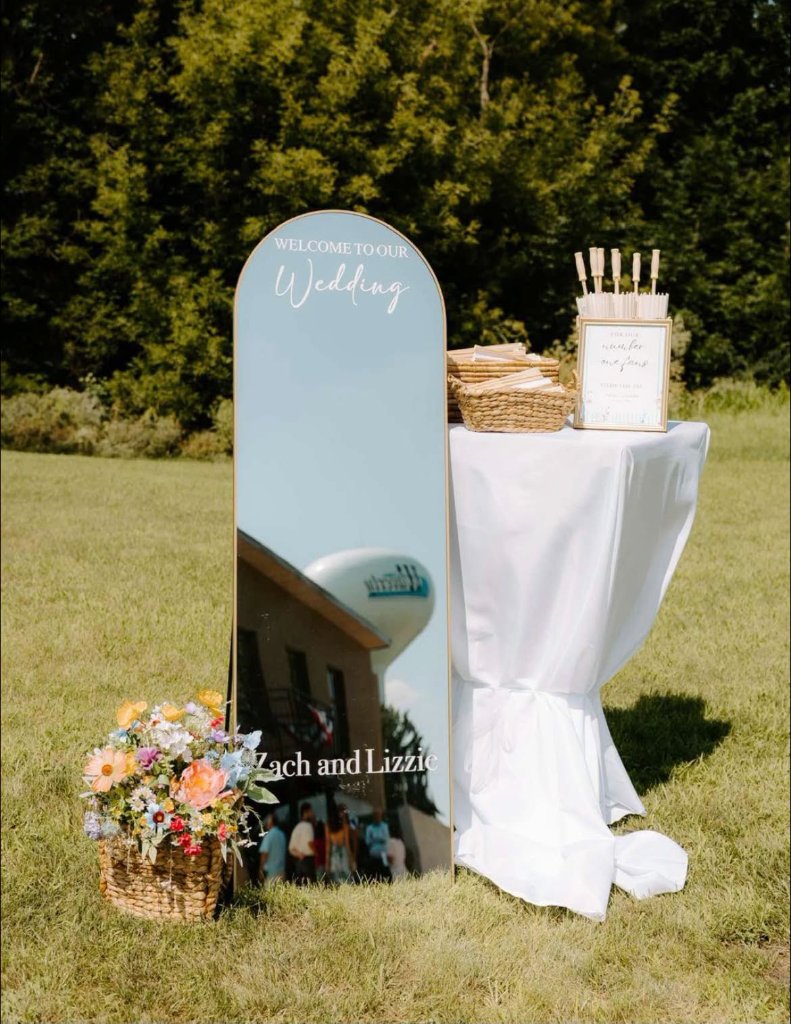 Outdoor wedding reception