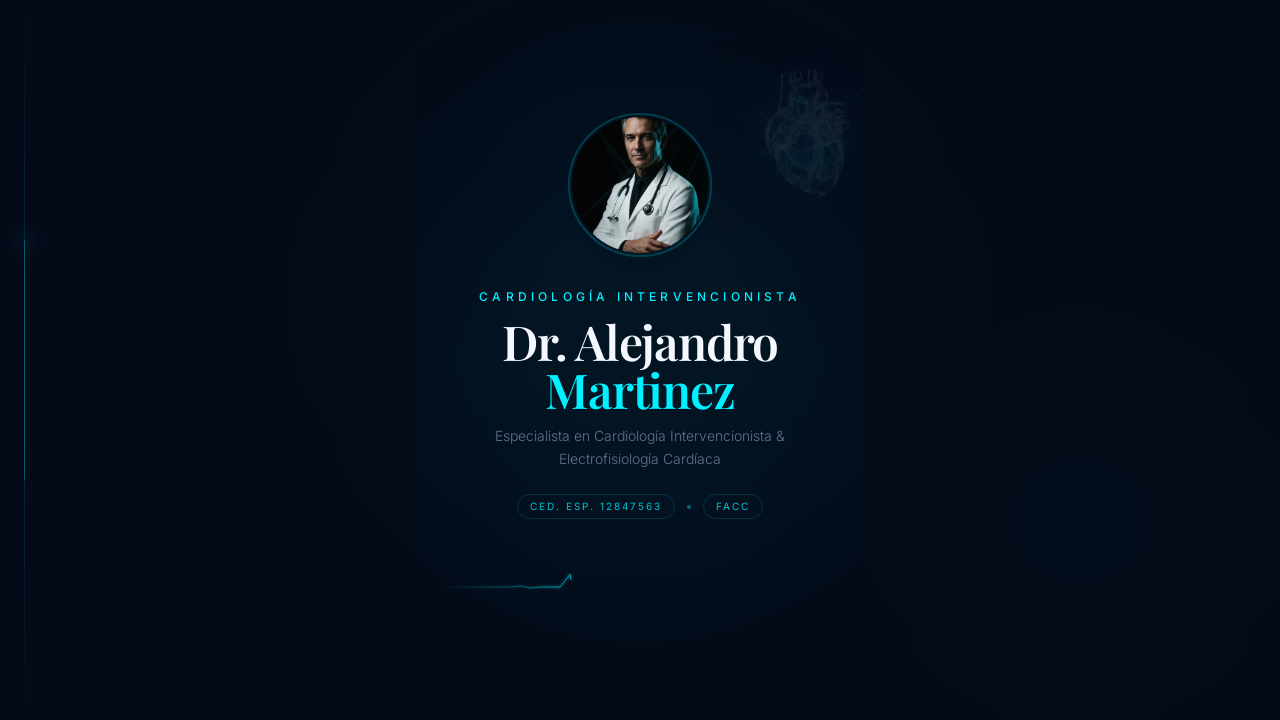 Tarjeta Digital Premium - Médico v1 Cardiólogo template preview