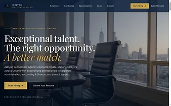 Jaziyah Recruitment Agency website screenshot