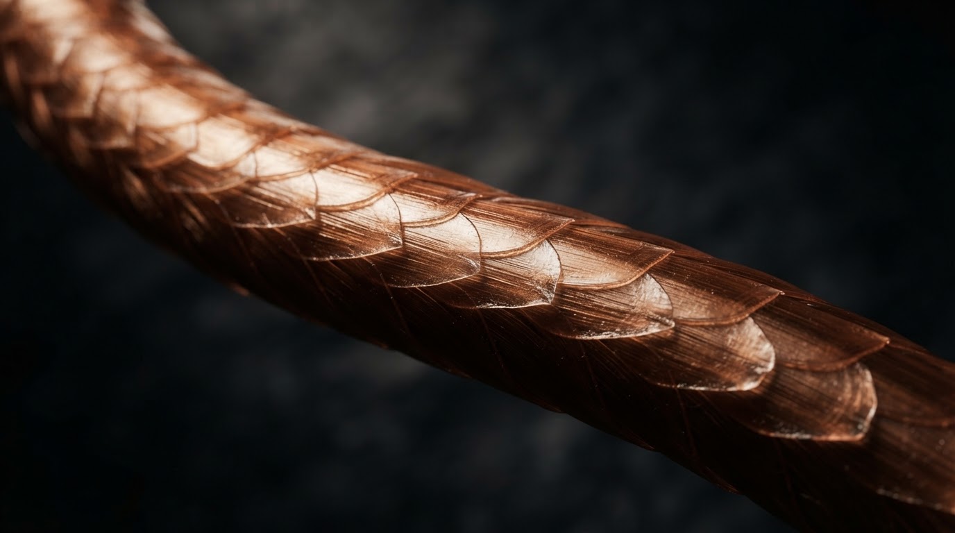 Microscopic hair cuticle detail