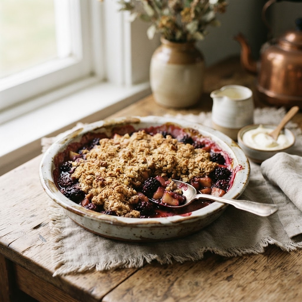 Blackberry & Apple Crumble