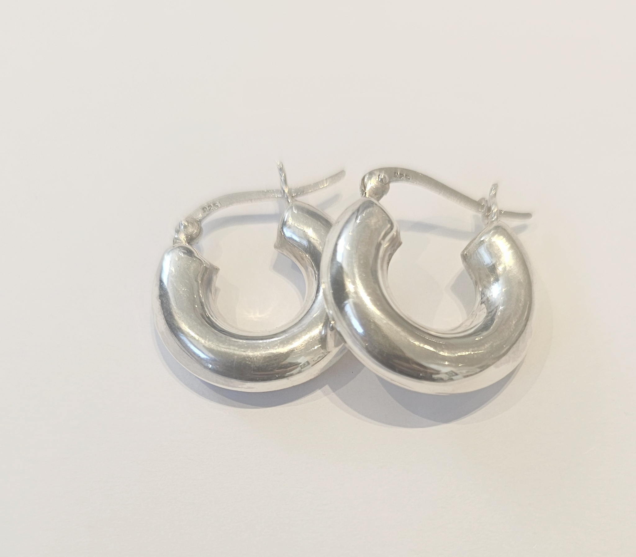 עגילי חישוק כסף  20×6