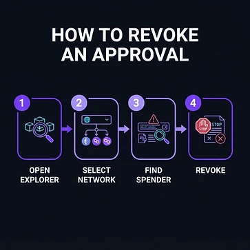Conceptual revocation of a connection between a wallet and an old spender contract