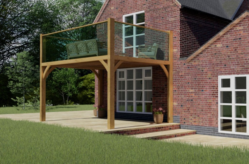 Oak-Framed Balcony