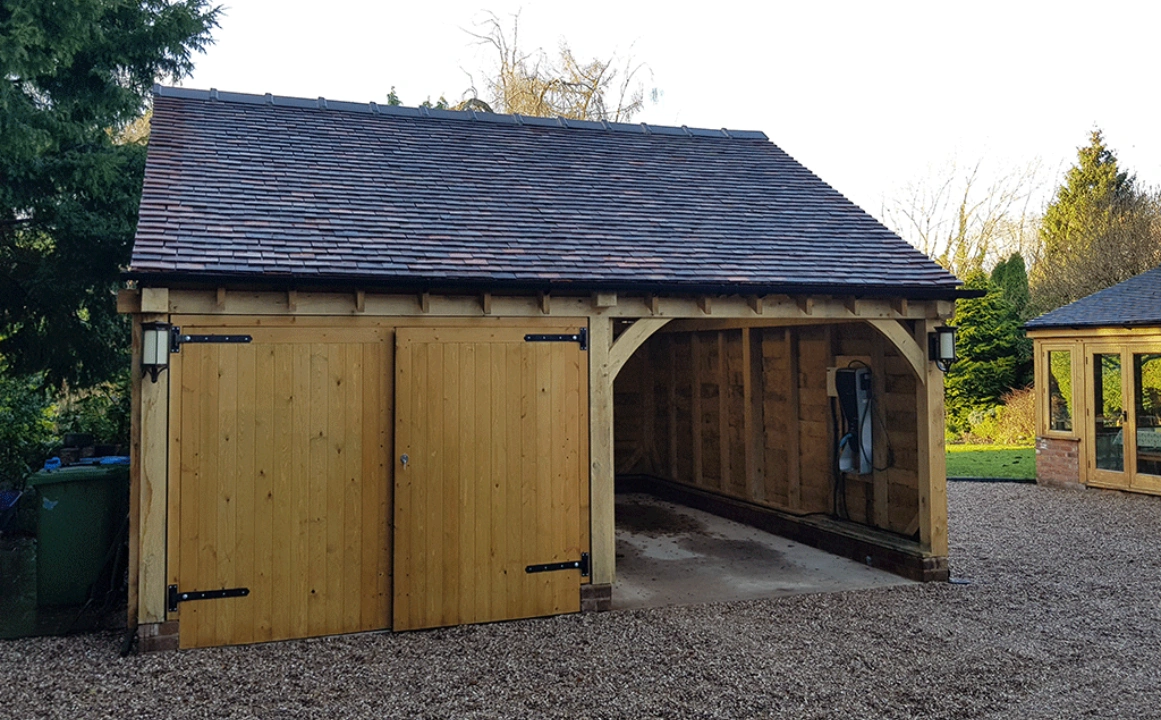 Two-Bay Garage with EV Charger