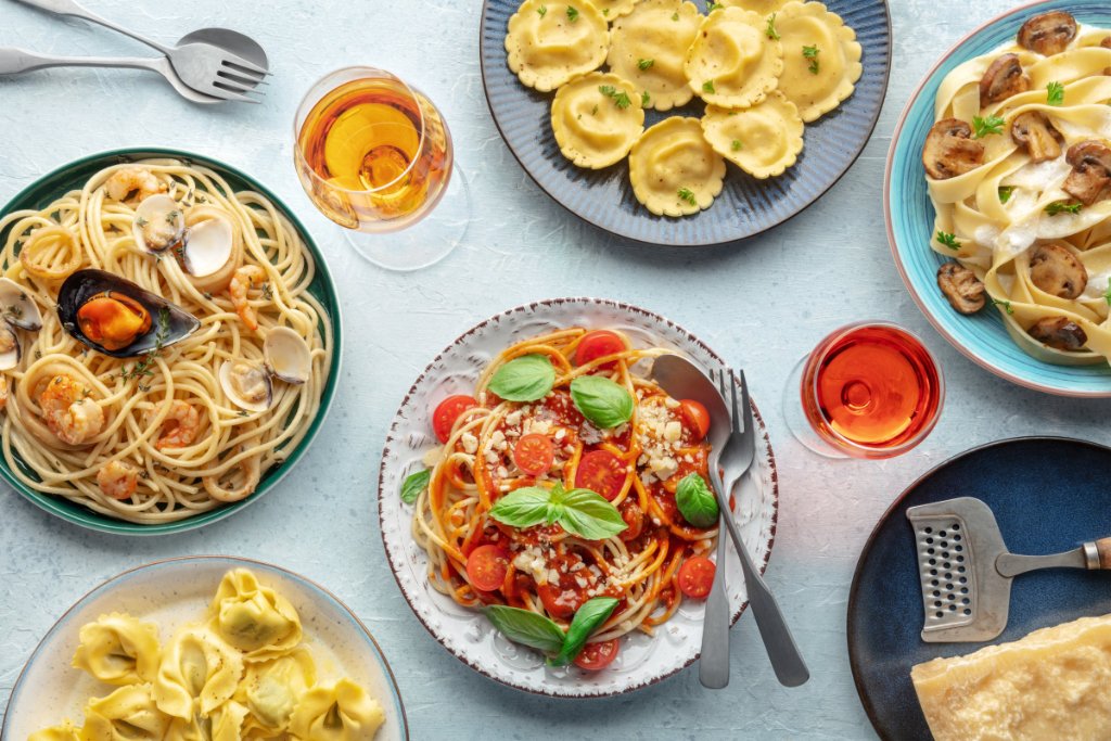 Italian dining spread