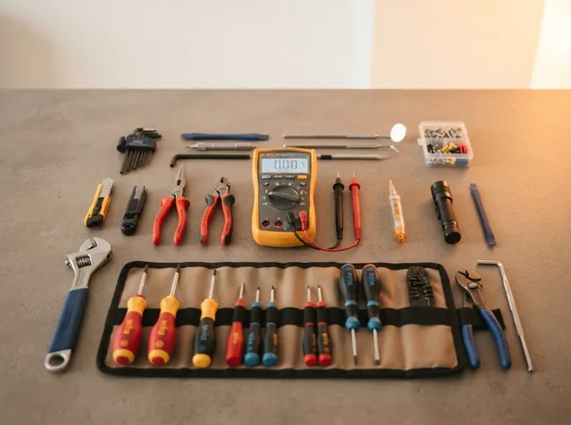 Outils de réparation professionnels parfaitement organisés
