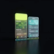 Illustration stylisée de deux panneaux de page côte à côte, reliés à la base par une ligne lumineuse