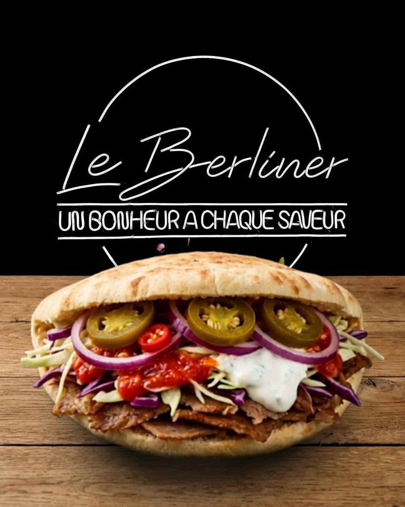 Sandwich döner Hot Shot, kebab artisanal Roanne