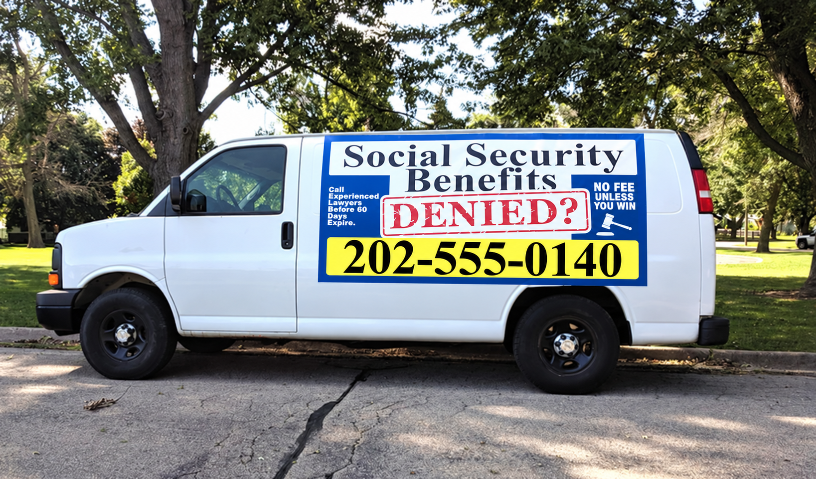Social Security Benefits legal services van banner