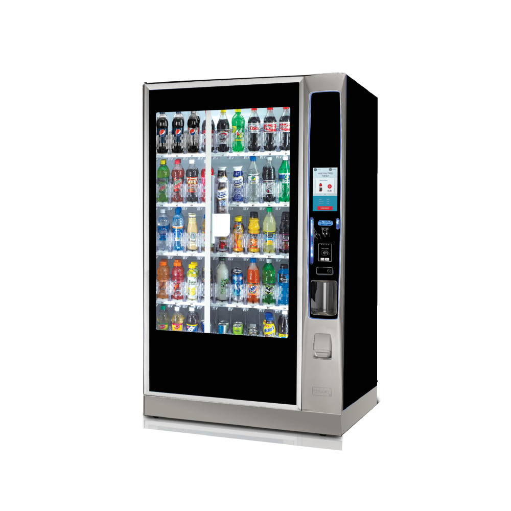 CAFFCO drikkevareautomat med glasfront og betalingsterminal