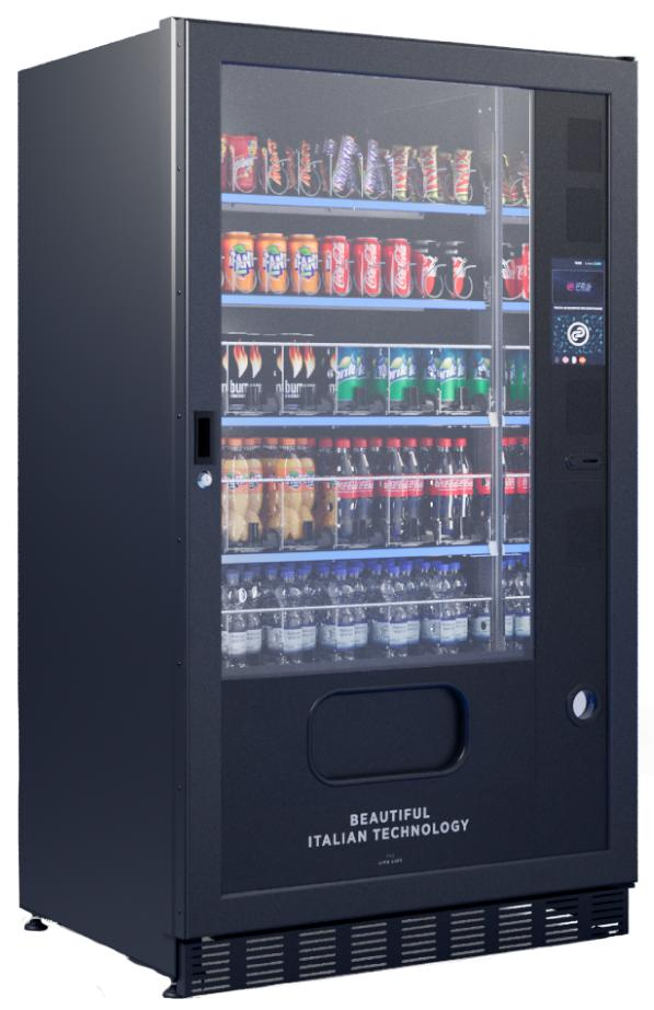 COMBI-automat med snacks og drikkevarer i én maskine