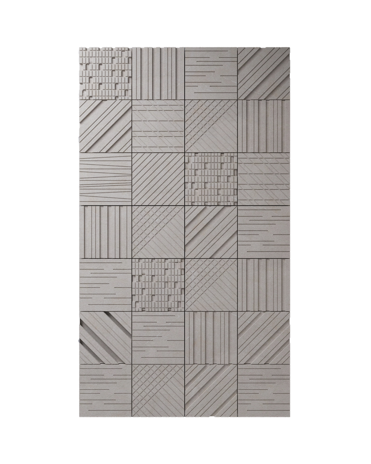 Carved Pattern Tile Wall — View 2