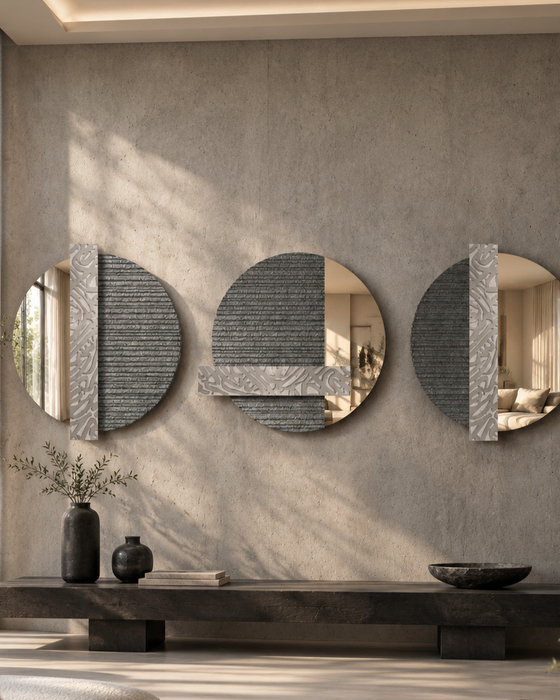 Hilal — Signature Mirror, Natural stone, Textured stone and mirror finish