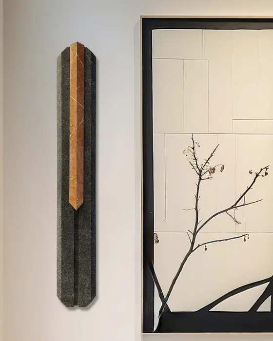 Terracotta Accent Faceted Wall Light
