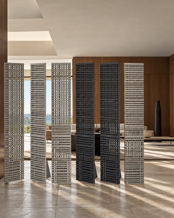 Two-Tone Lattice Room Divider