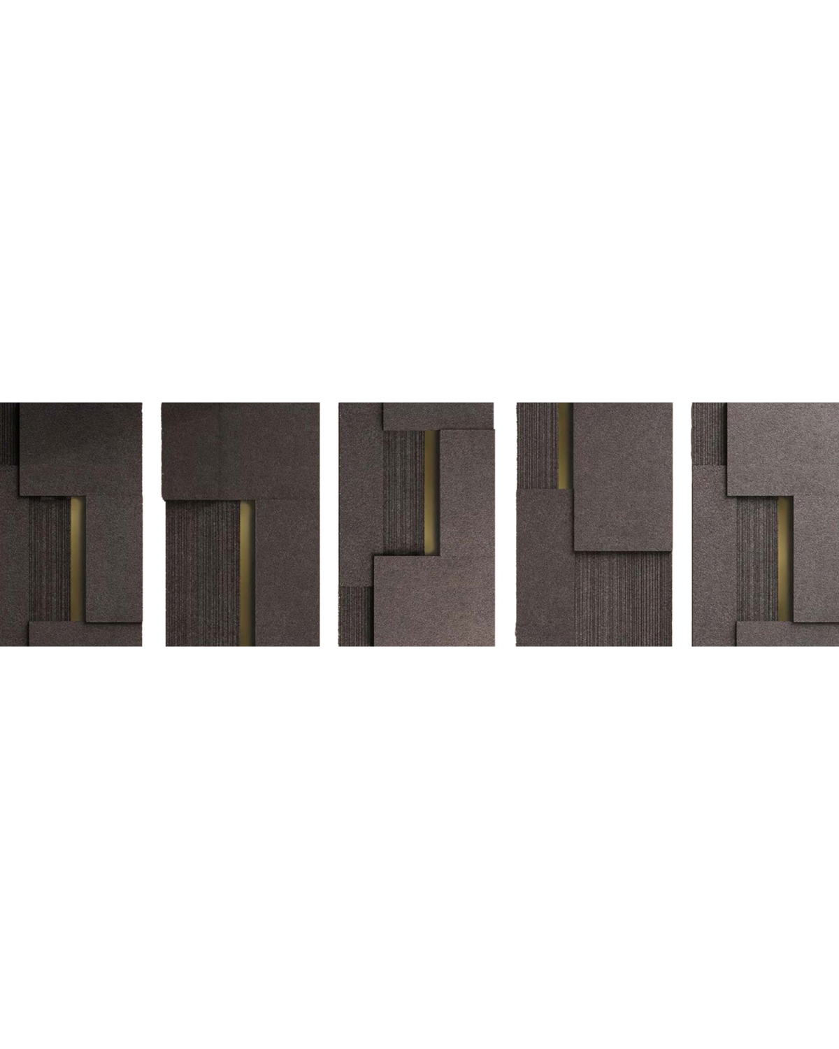 Brass Seam Basalt Panels — View 2