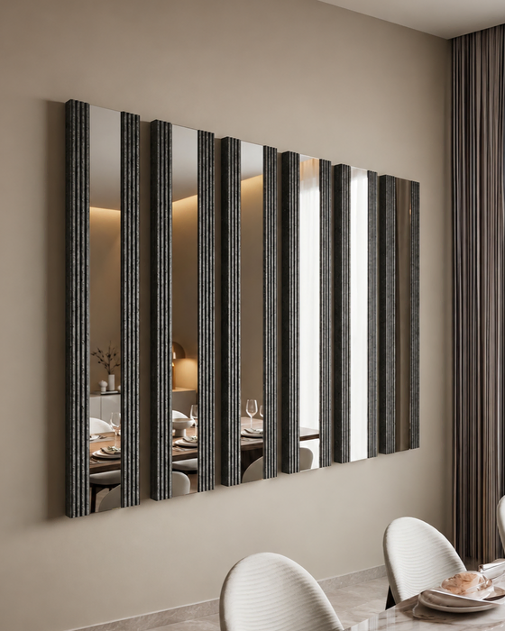 Amal — Signature Mirror, Natural stone, Textured stone and mirror finish