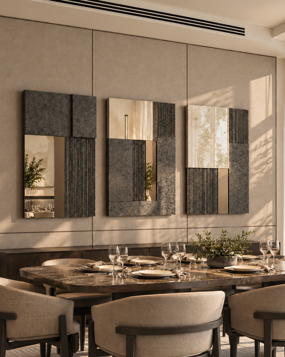 Riwaq — Signature Mirror, Natural stone, Textured stone and mirror finish