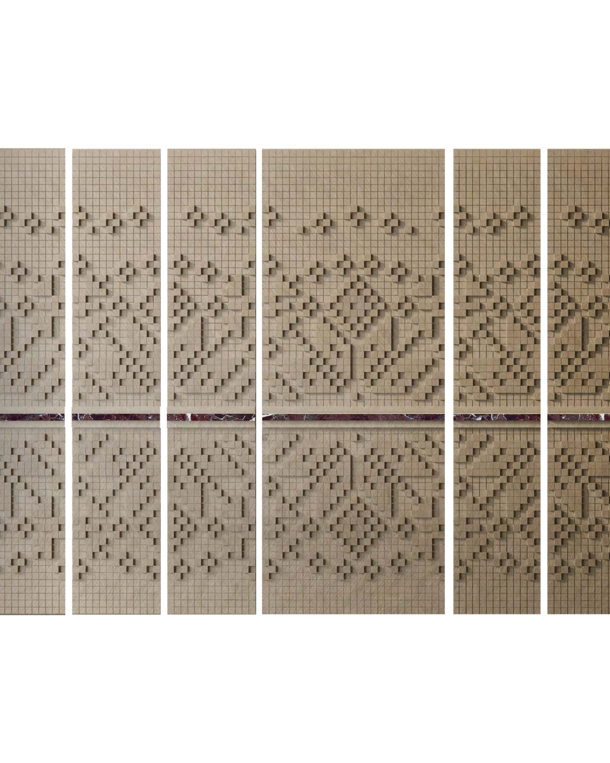 Tatreez Pixel Relief Panels — View 2