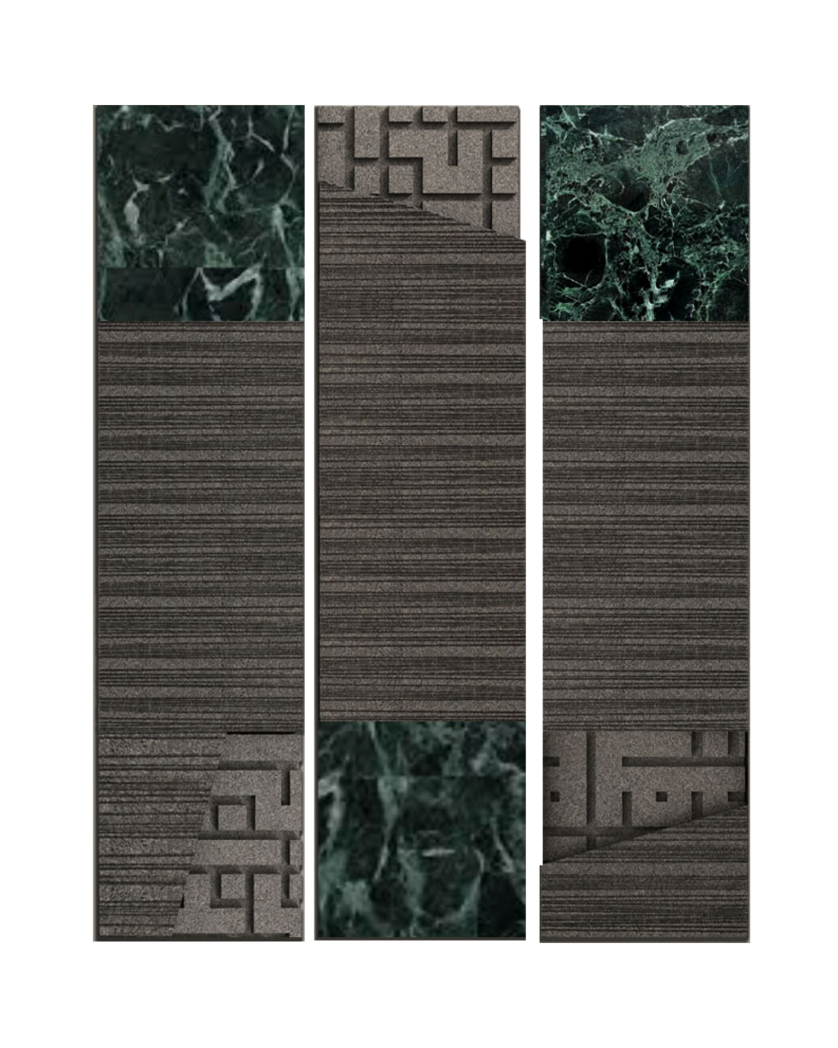Kufic Green Marble Panels — View 2