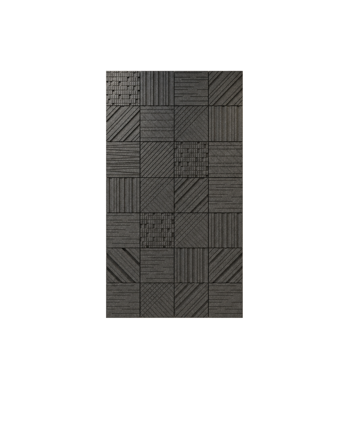 Textured Square Basalt Grid — View 2