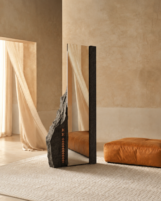 Sahra — Signature Mirror, Natural stone, Textured stone and mirror finish