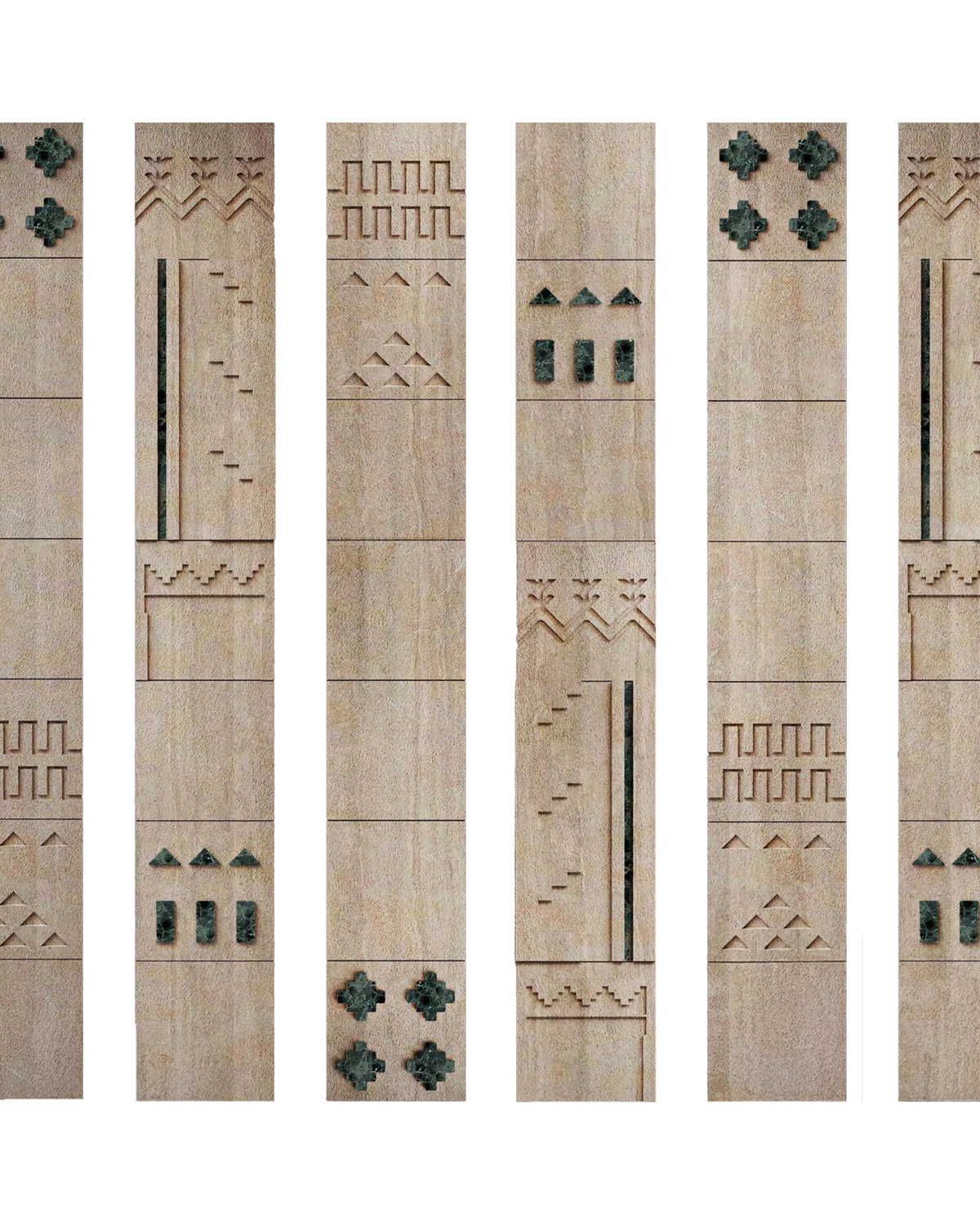 Heritage Motif Stone Panels — View 2