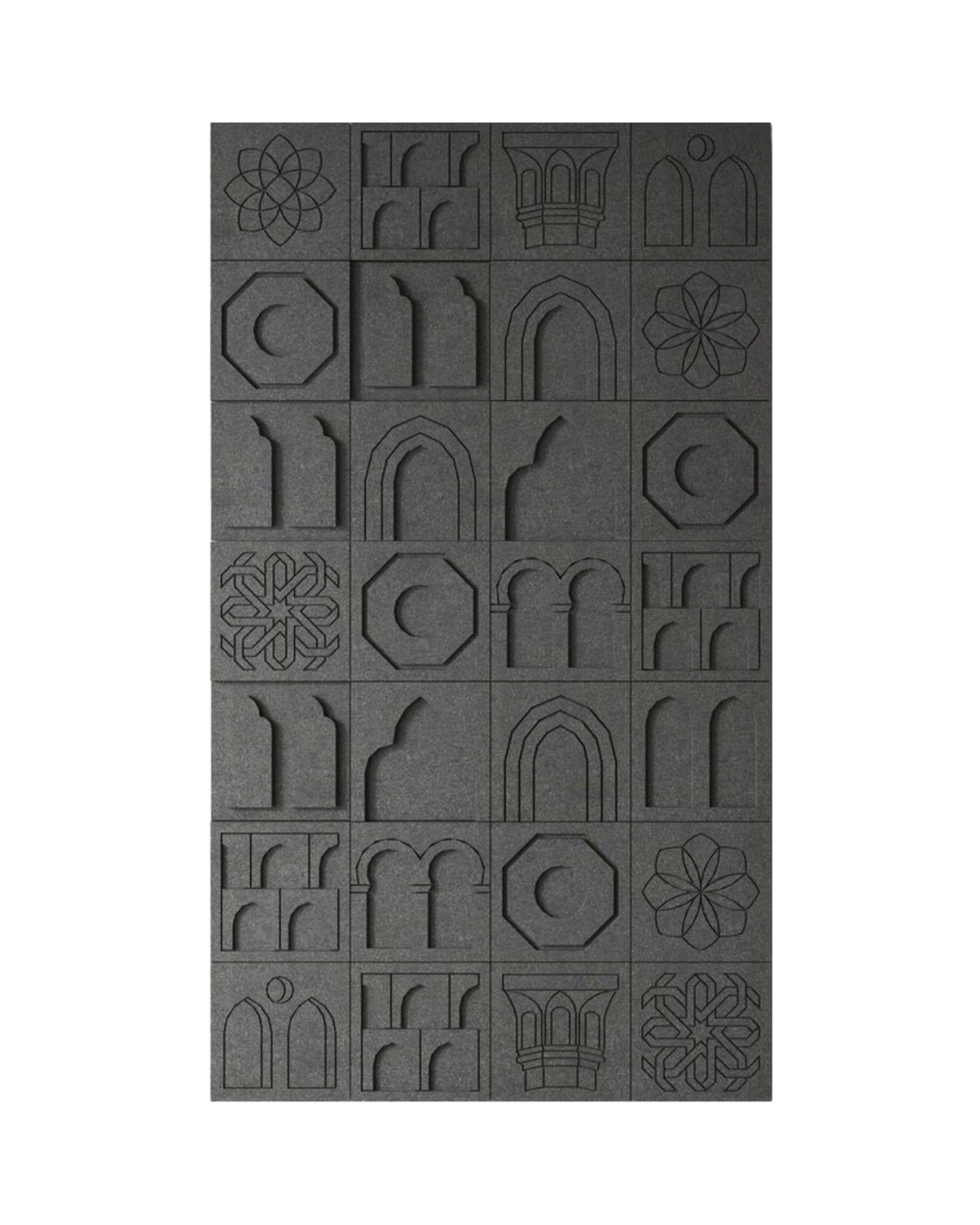 Andalusian Motif Basalt Wall — View 2
