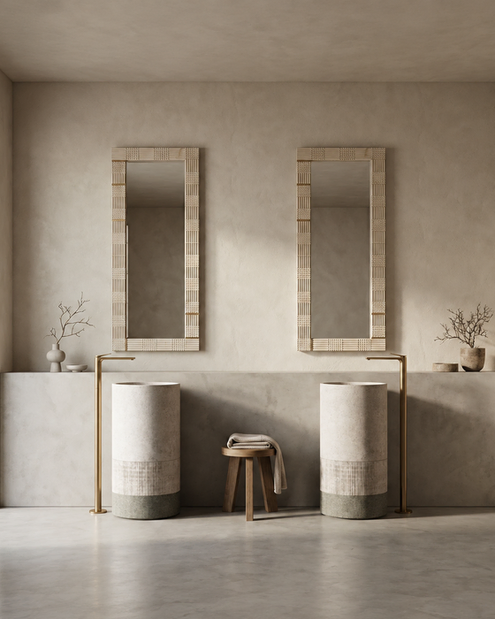Naseem — Signature Mirror, Natural stone, Textured stone and mirror finish