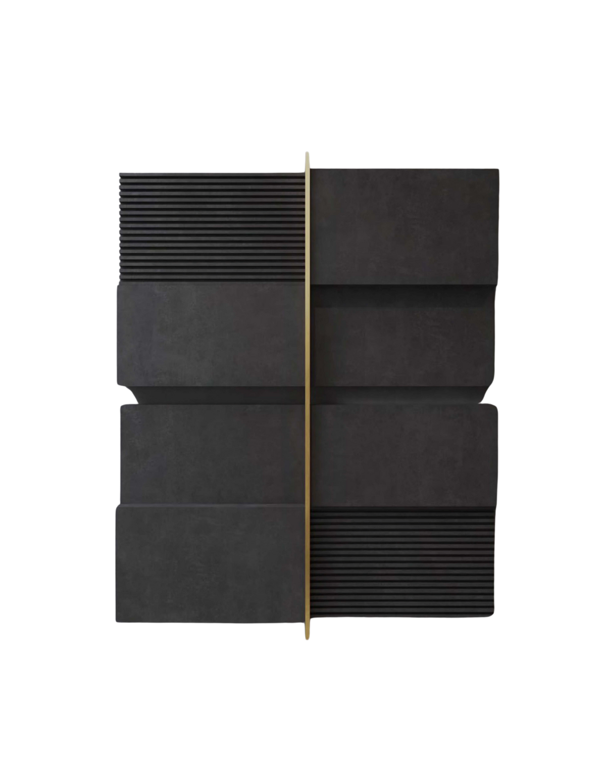 Brass Spine Basalt Panels — View 2