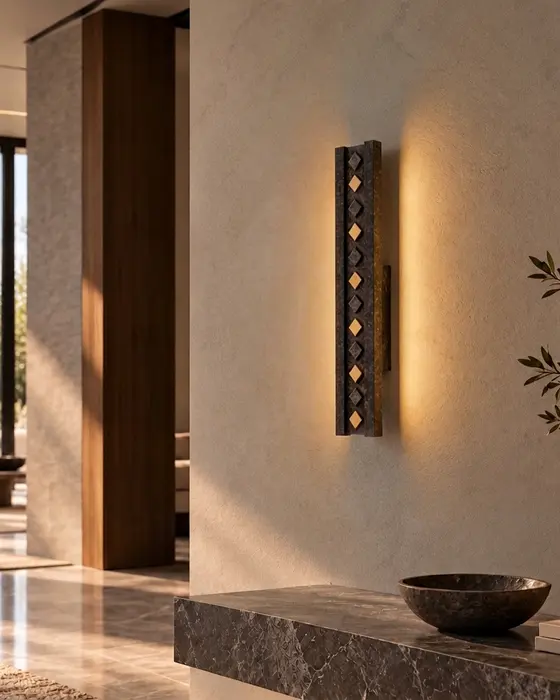 Alternating Diamond Wall Light